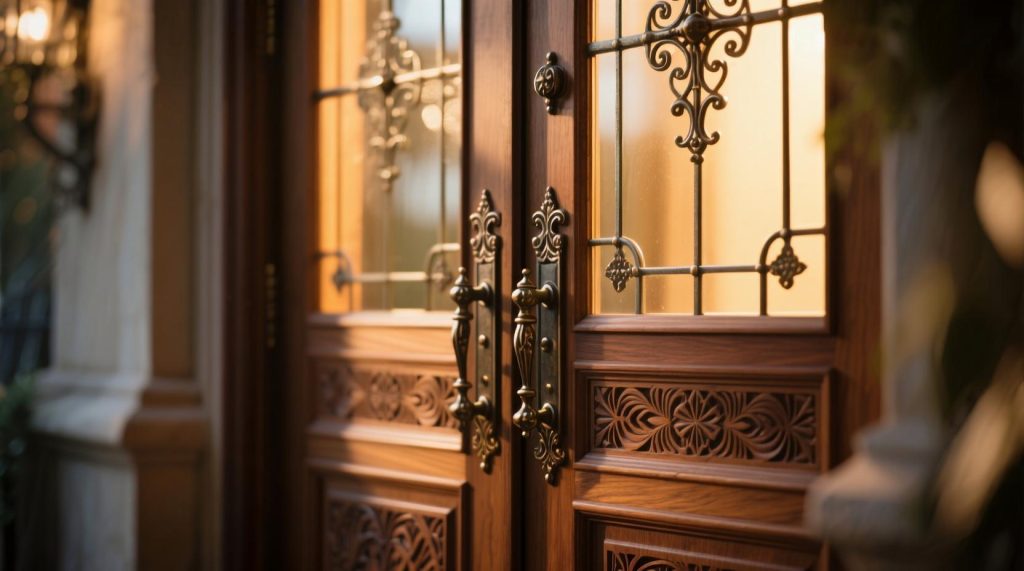 Входная дверь со стеклянными вставками