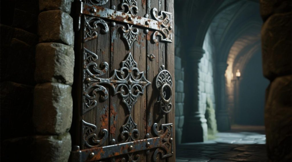 Деревянная дверь обитая металлом