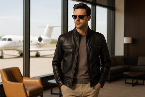 Кожаная куртка в стиле Jet Set: премиальный гардероб современного мужчины