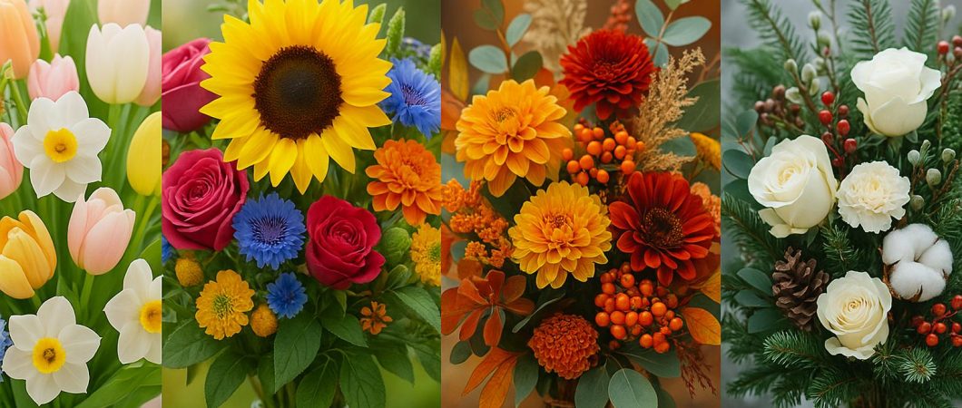 Сезонные букеты: как выбирать цветы по времени года