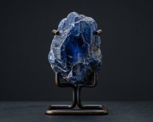 Крупный кристалл искусственного сапфира